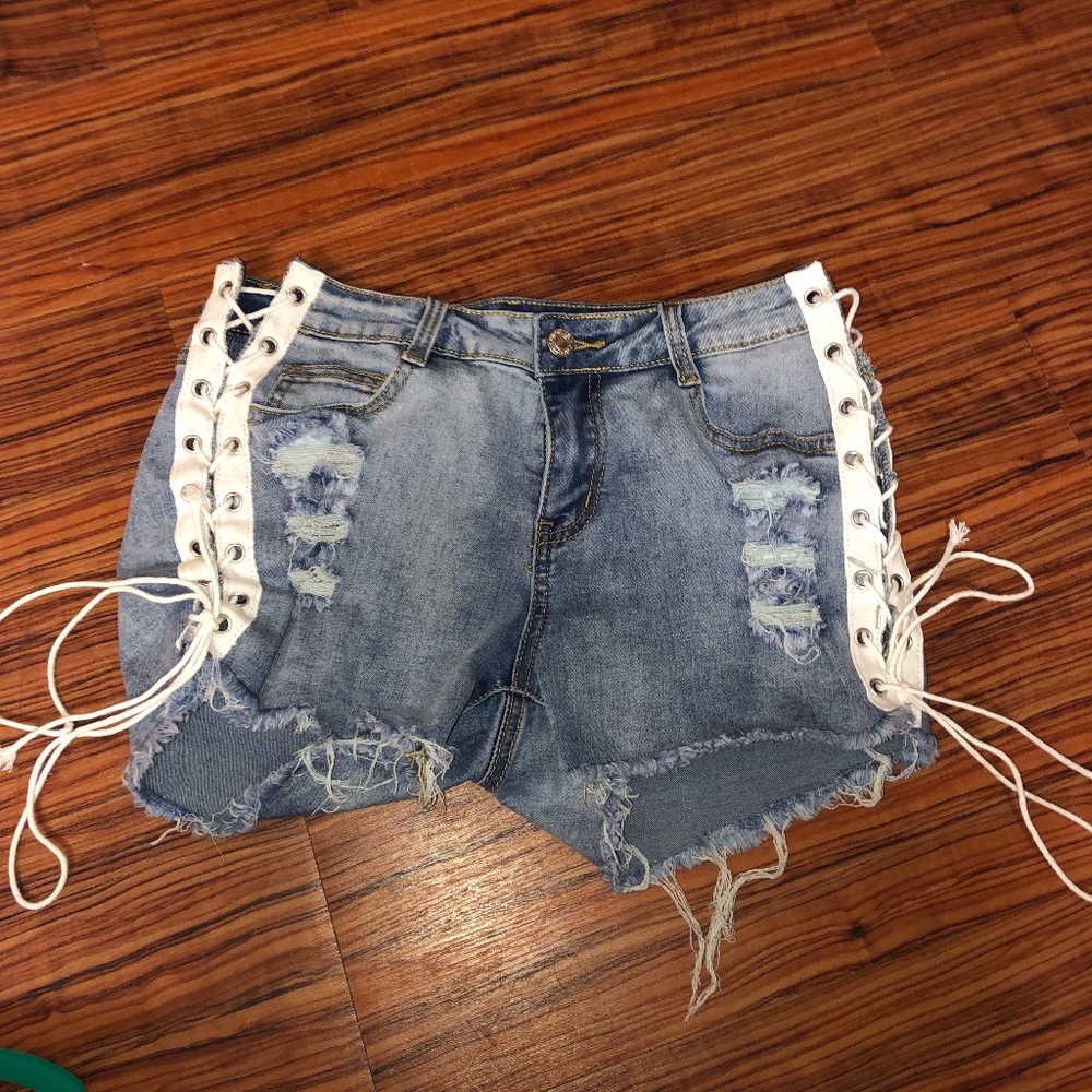 Lace Up Shorts